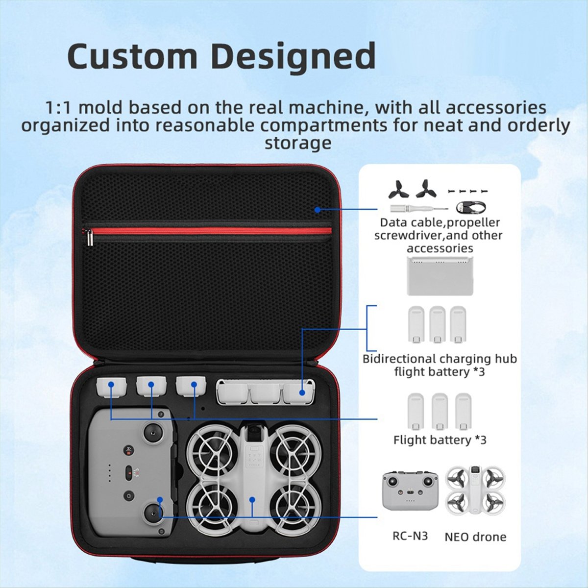 Drone Battery Strap - Сумка-переноска A43M для дрона DJI Neo,