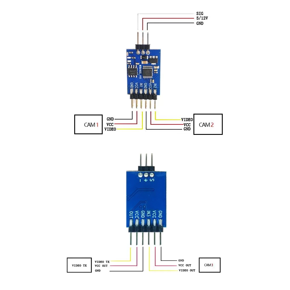 Модуль видеопереключателя на 3 – обзор и цена Drone Receiver